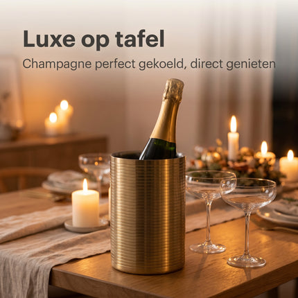 Cheqo Wijnkoeler Champagnekoeler Goud - Lifestyle