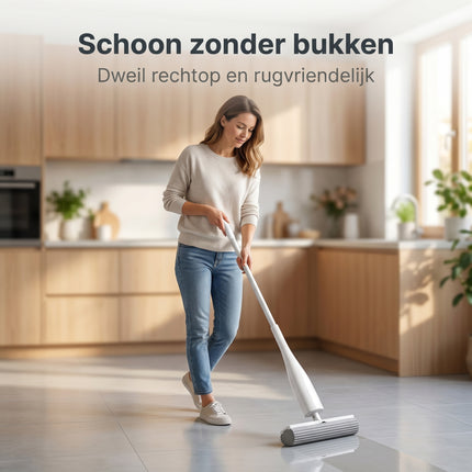 Cheqo Zelfuitwringende Mop met Spons - Lifestyle