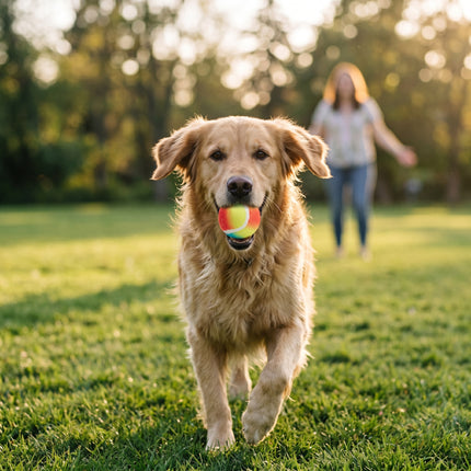 IN SITU - Cheqo Regenboog Tennisballen voor Honden Set van 3