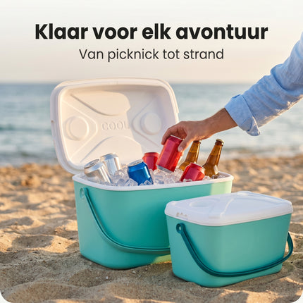 Cheqo® Koelbox Set Groen 30 + 15 liter - Lifestyle