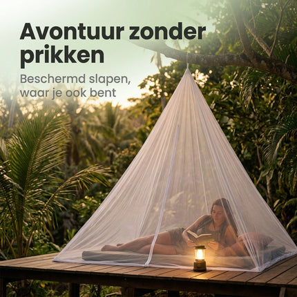 Cheqo® Reisklamboe Pyramidevorm 2-Persoons - Lifestyle