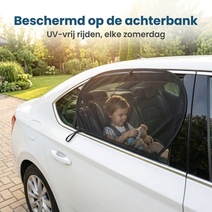 Cheqo® Zonnescherm Auto Set van 2 - Lifestyle