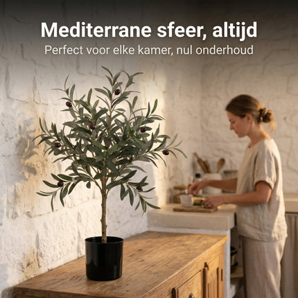 Cheqo® Kunstplant Olijfboompje - Lifestyle