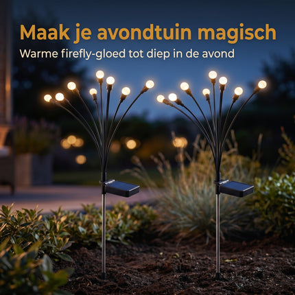 Cheqo Solar Tuinverlichting Set van 2 Firefly - Lifestyle