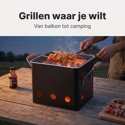 Cheqo BBQ Kubus Mini-Barbecue Tafelbarbecue - Lifestyle