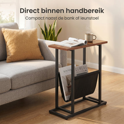 Cheqo Bijzettafel met Tijdschriftenhouder - Lifestyle