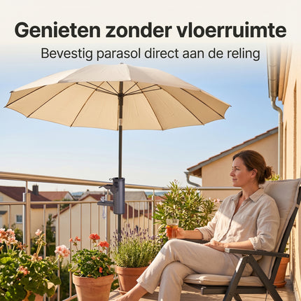 Cheqo® Parasolhouder voor Balkon - Lifestyle