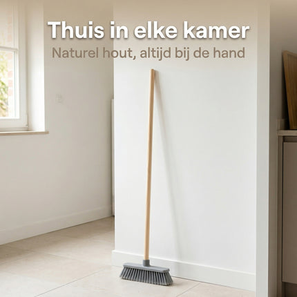 Cheqo® Houten Bezemsteel 120cm Ongelakt - Lifestyle