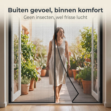 Cheqo® Deurgordijn Vliegengordijn Magnetisch - Lifestyle