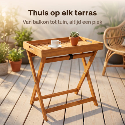 Cheqo® Bijzettafel Inklapbaar met Afneembaar Dienblad - Lifestyle