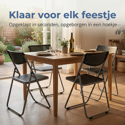 Cheqo® Klapstoelen Set van 4 - Lifestyle