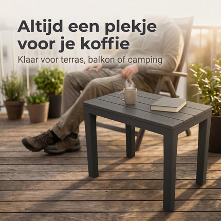 Cheqo® Bijzettafel Antraciet - Lifestyle