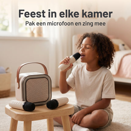 Cheqo® Karaoke Set - Draadloos - Microfoon - Bluetooth - voor Kinderen - Lifestyle