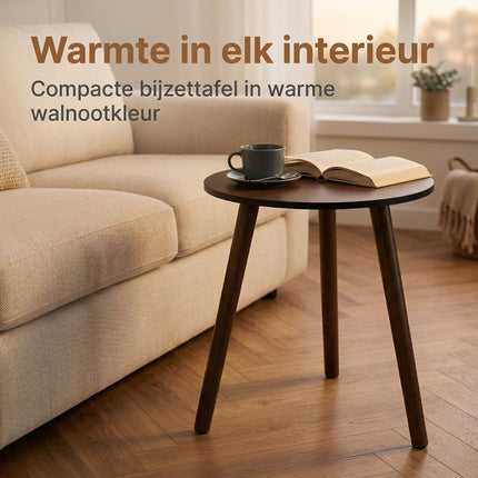 Cheqo Bijzettafel Walnoot - Lifestyle
