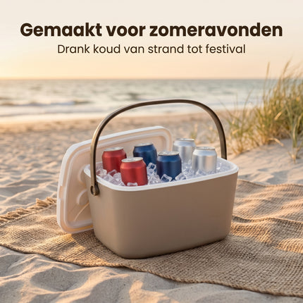 Cheqo® Koelbox Set Taupe 30+15L - Lifestyle