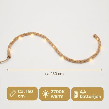 infographic-5: Jute touw met ledverlichting 1 50 meter