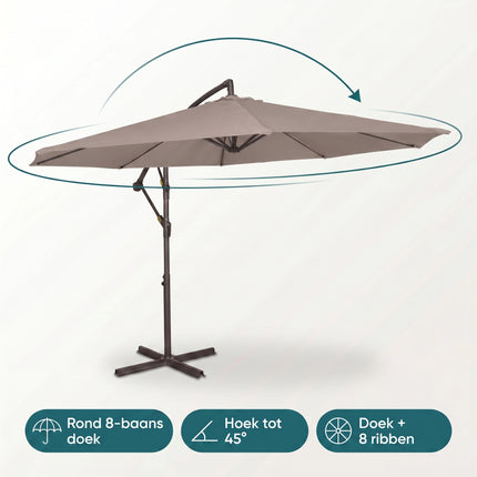 Cheqo® Zweefparasol - Specs