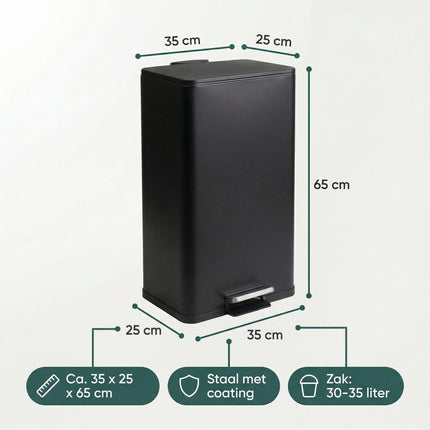 Cheqo® Pedaalemmer 30 Liter - Specs