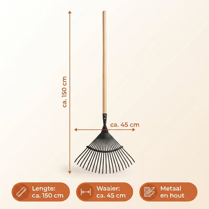 Cheqo® Bladhark met Houten Steel - Specs