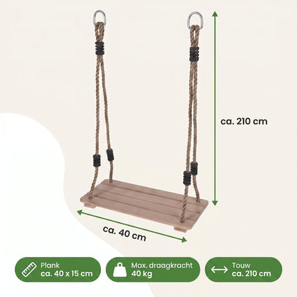 Cheqo® Houten Schommel Kinderschommel - Specs