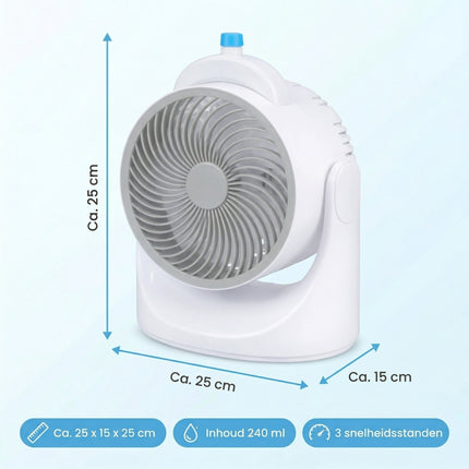 Cheqo® Tafelventilator met Koelelement - Specs