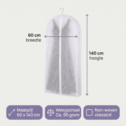 Cheqo® Kledinghoezen Set van 5 - Specs