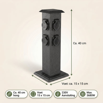Cheqo® Tuinpaal 4-voudig - Specs