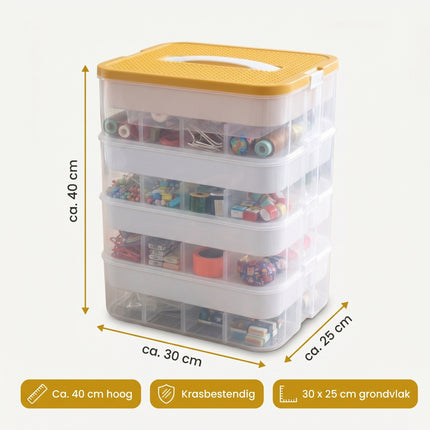 Cheqo® Opbergbox Stapelbaar - 4 Lagen - Specs