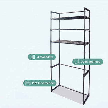 Cheqo® Opbergrek voor boven Wasmachine - Specs