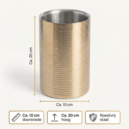 Cheqo Wijnkoeler Champagnekoeler Goud - Specs