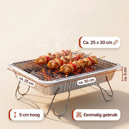 Cheqo® Wegwerpbarbecue - Specs