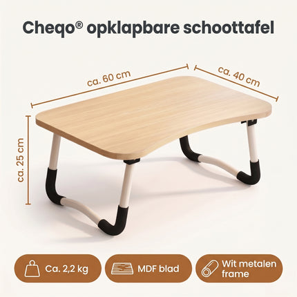 Cheqo® Laptoptafel Opklapbaar 60x40 cm - Specs