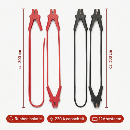 Cheqo® Startkabels voor Auto - Specs