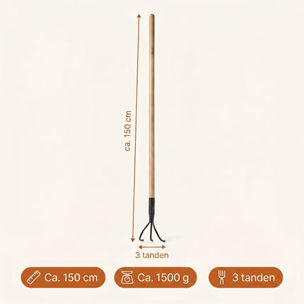 Cheqo® Schoffel 3 Tands Cultivator - Specs