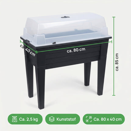 Cheqo Kweektafel met Deksel en Poten - Specs