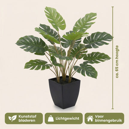 Cheqo® Kunstplant Monstera met Pot - Specs