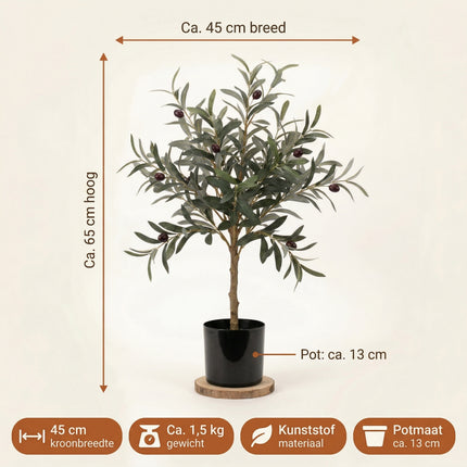 Cheqo® Kunstplant Olijfboompje - Specs