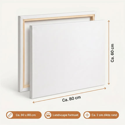 infographic-5: Basic canvas rechthoek 60x80 cm 4 stuks