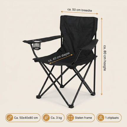 Cheqo® Campingstoel Vouwstoel - Specs