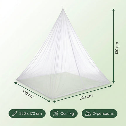 Cheqo® Reisklamboe Pyramidevorm 2-Persoons - Specs