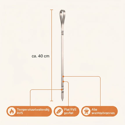 Cheqo® BBQ Spiezen Set van 8 - Specs