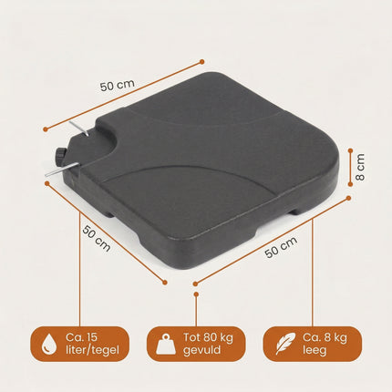 Cheqo Parasoltegels Set van 4 - Specs