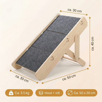 Cheqo Hondentrap Hondenloopplank Opvouwbaar - Specs