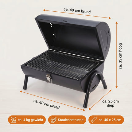 Cheqo® Houtskoolbarbecue Tafelmodel - Specs