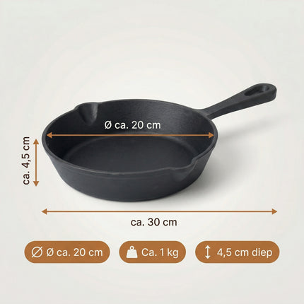 Cheqo BBQ Koekenpan Klein Gietijzer - Specs
