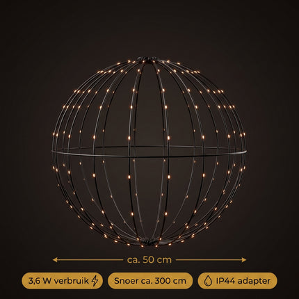 infographic-5: Ceruzo lichtbol 320 led metaal 50 cm kerstverlichting met …