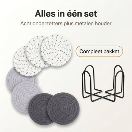 Cheqo® Onderzetters Set van 8 - Bezwaarkiller