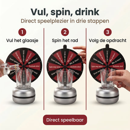 Cheqo® Drankspel Wheel of Shots - Bezwaarkiller