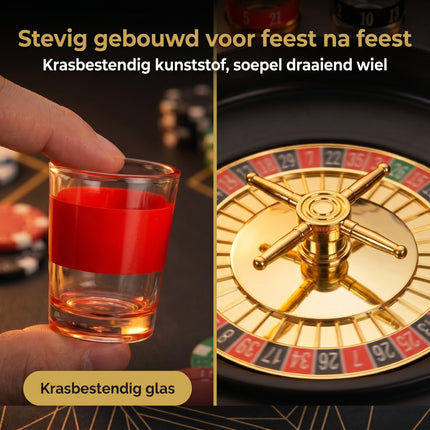 Cheqo® Roulette Drankspel Set van 16 - Bezwaarkiller