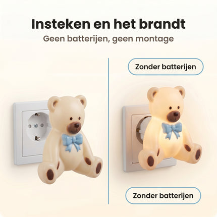 Cheqo® Nachtlampje Kinderen voor Kinderkamer en Babykamer - Bezwaarkiller